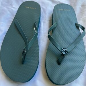 Tory Burch Blue Flip Flops
